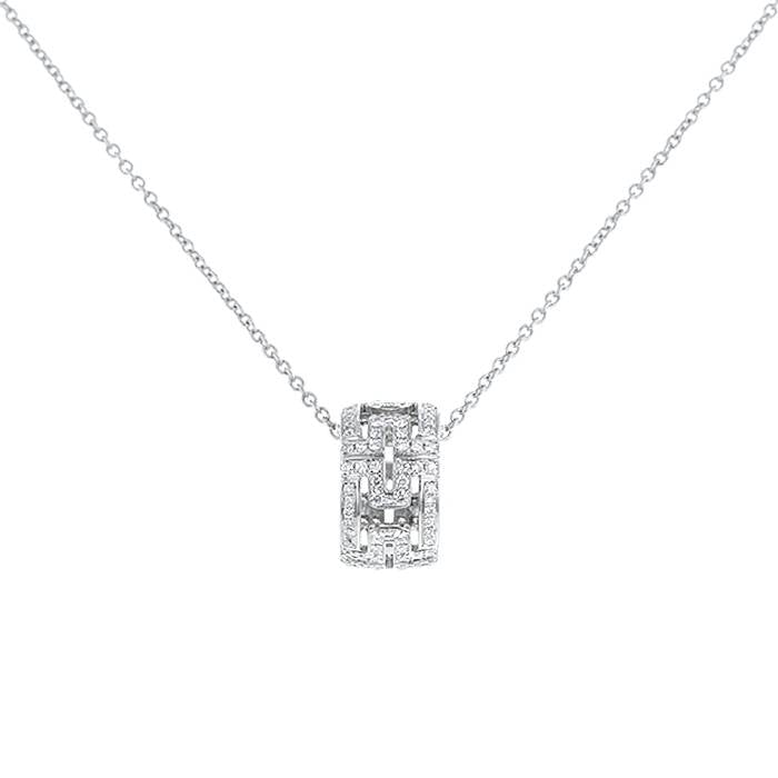[baslovejewels]PARENTESI NECKLACE SILVER DIAMOND