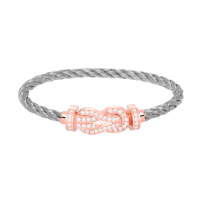 [baslovejewels]CHANCE LARGE 8 FIGURE BUCKLE FULL DIAMOND BRACELET ROSE GOLD