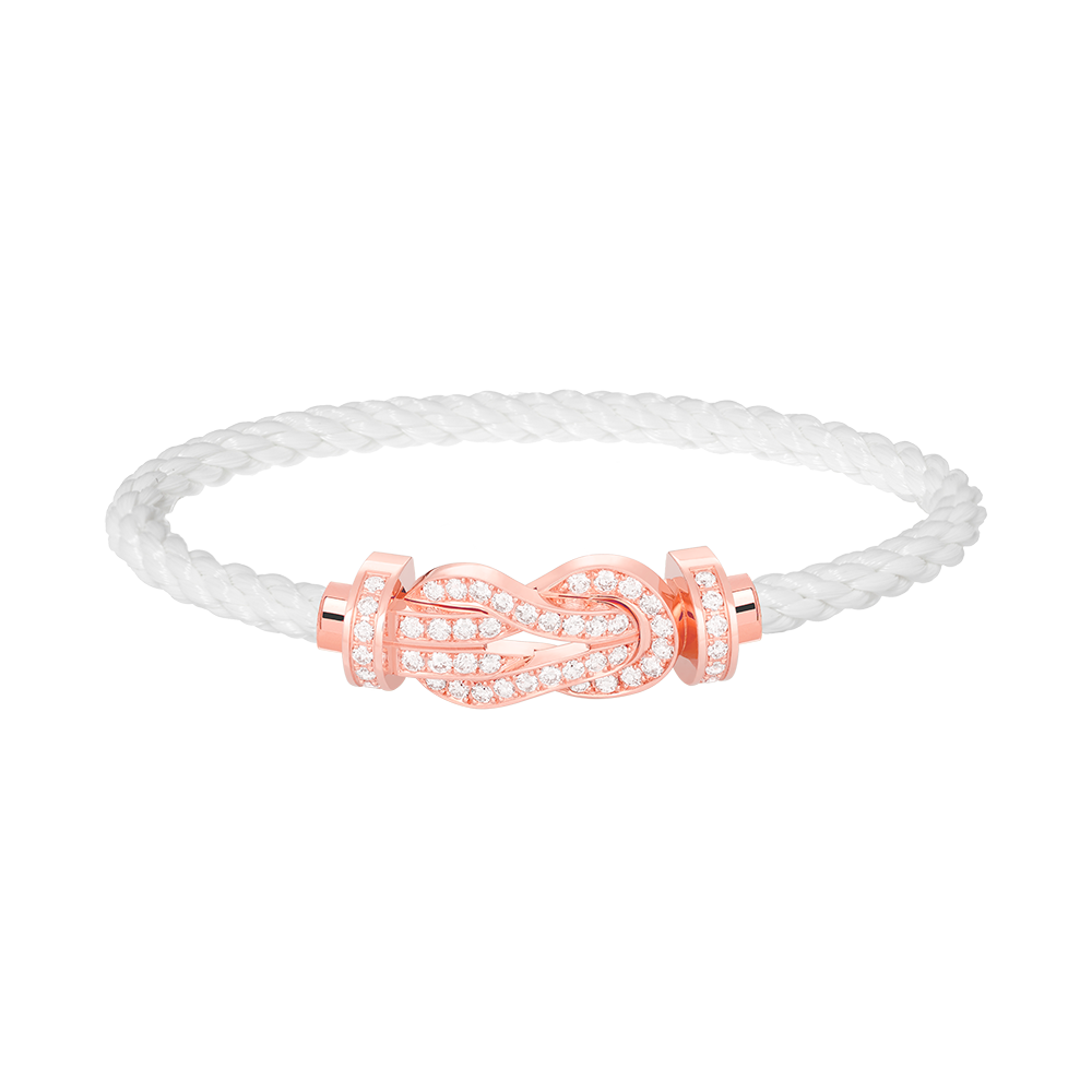 [baslovejewels]CHANCE LARGE 8 FIGURE BUCKLE FULL DIAMOND BRACELET ROSE GOLD