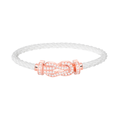 [baslovejewels]CHANCE LARGE 8 FIGURE BUCKLE FULL DIAMOND BRACELET ROSE GOLD