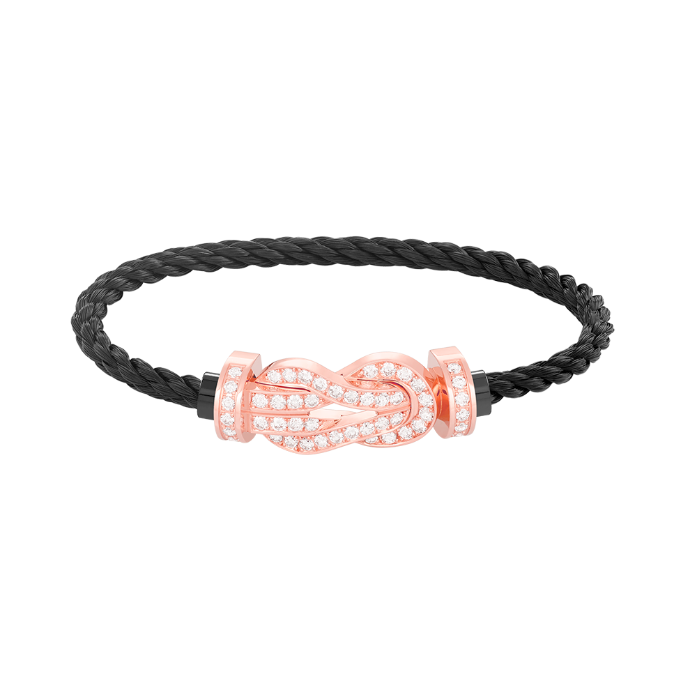 [baslovejewels]CHANCE LARGE 8 FIGURE BUCKLE FULL DIAMOND BRACELET ROSE GOLD