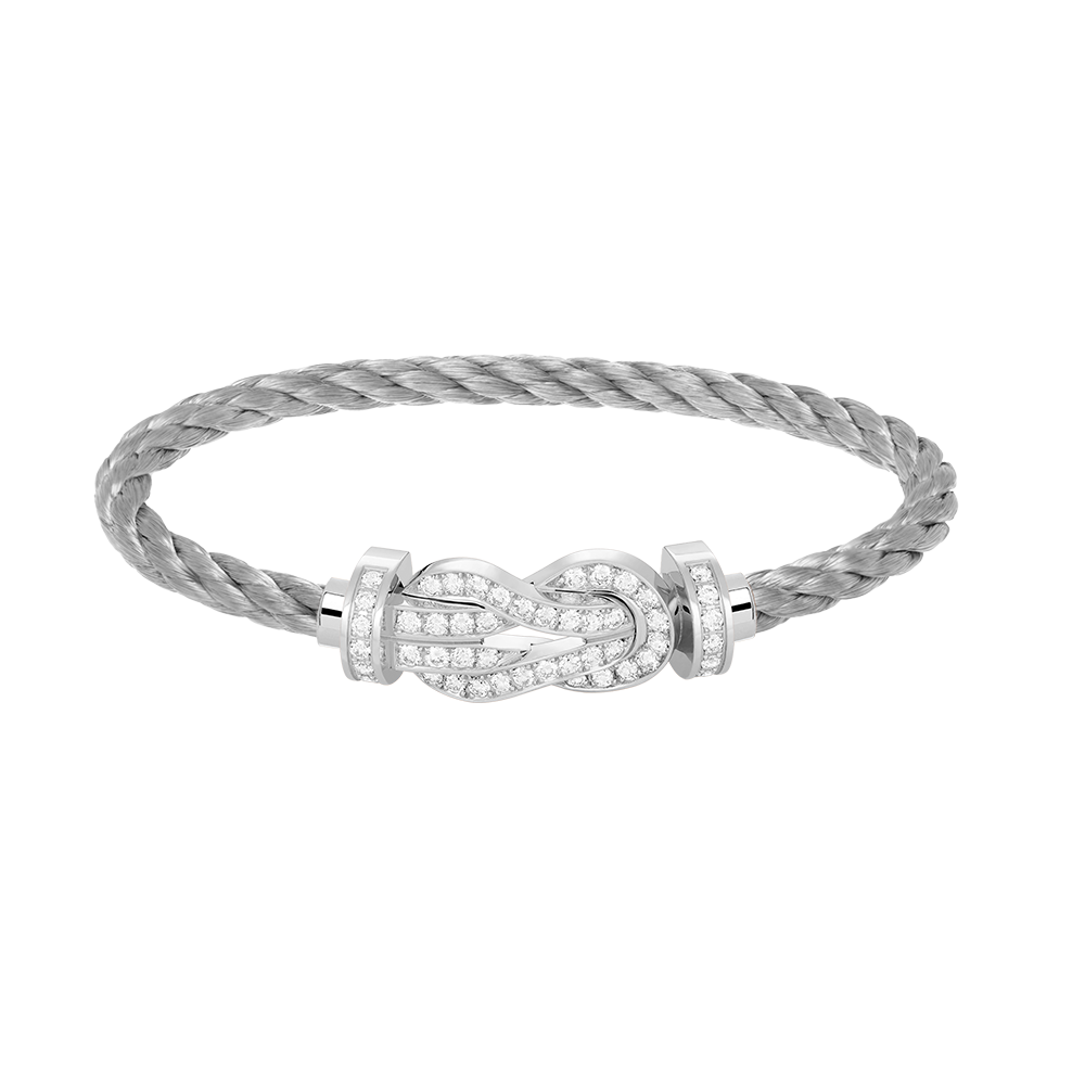 [baslovejewels]CHANCE LARGE 8 FIGURE BUCKLE FULL DIAMOND BRACELET SILVER