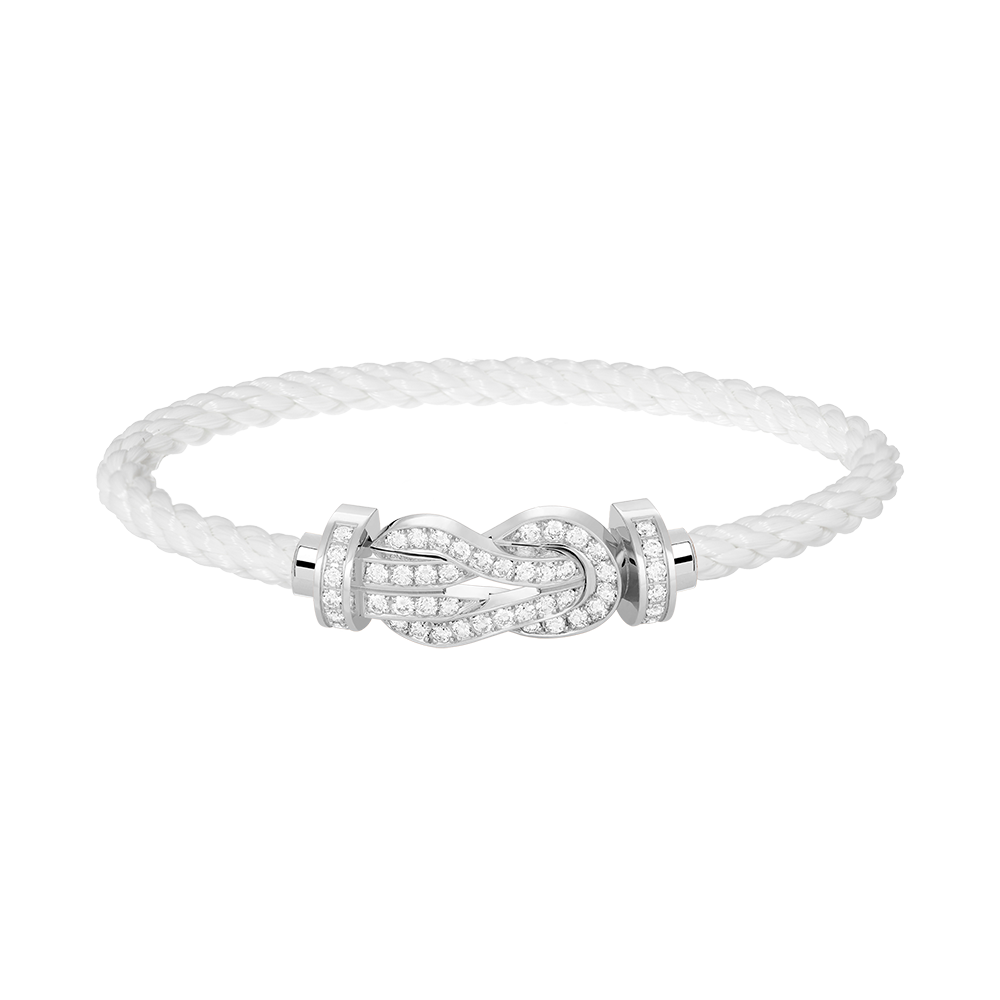 [baslovejewels]CHANCE LARGE 8 FIGURE BUCKLE FULL DIAMOND BRACELET SILVER
