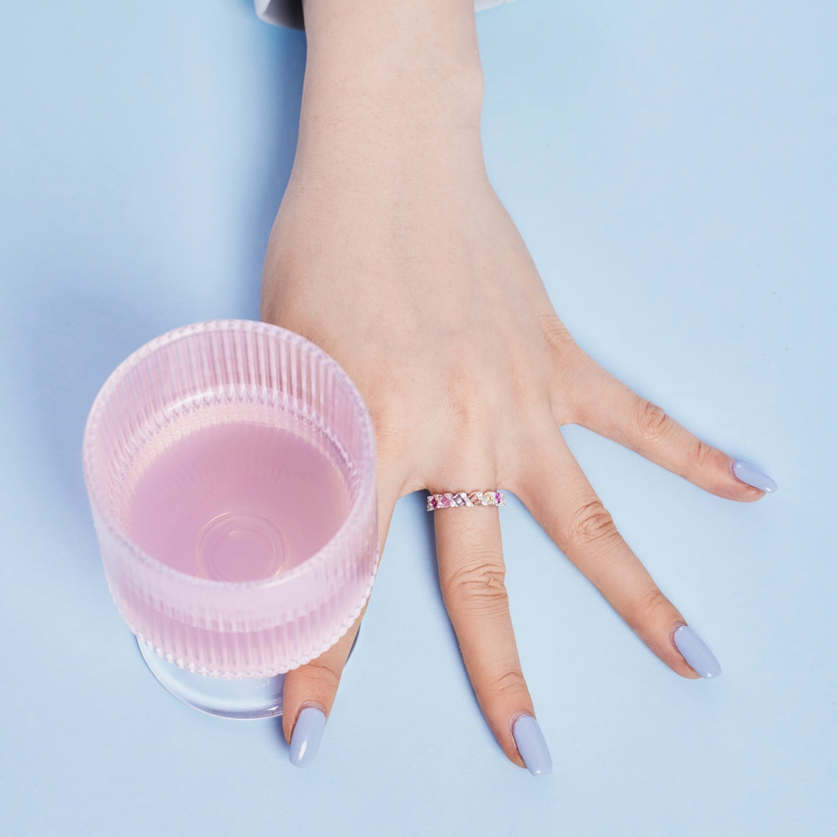 [baslovejewels]Delicate Vibrant Emerald Cut Daily Ring