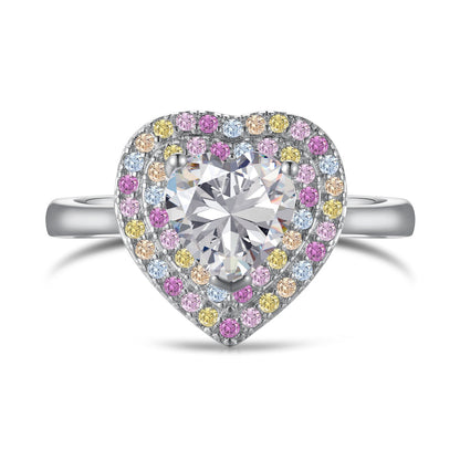 [baslovejewels]Delicate Ebullient Heart Shape Wedding Ring