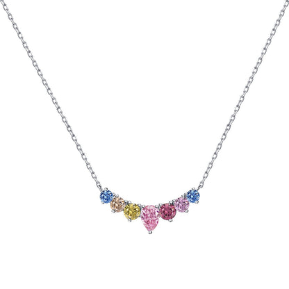 [baslovejewels]Dainty Colorful Heart Necklace