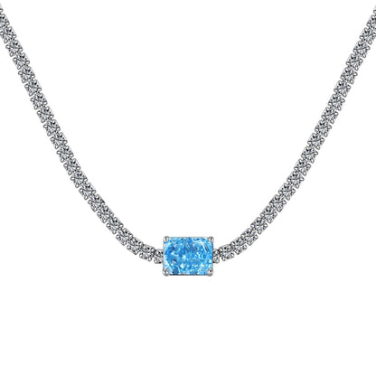 [baslovejewels]2.0 carat Ornate Emerald Cut Necklace