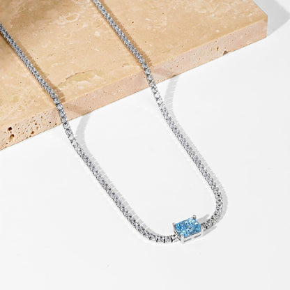 [baslovejewels]2.0 carat Ornate Emerald Cut Necklace