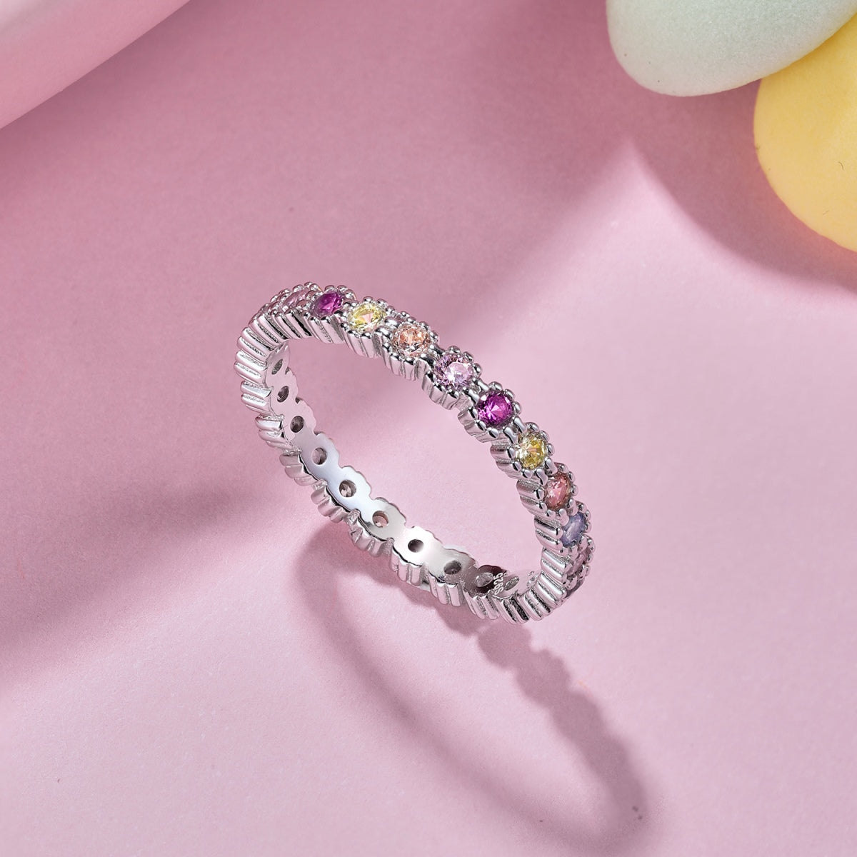 [baslovejewels]Exquisite Colorful Round Cut Party Ring