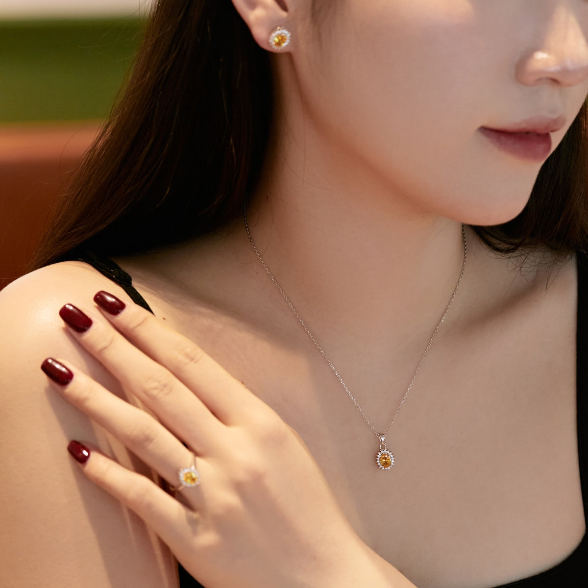 [baslovejewels]Delicate Radiant Oval Cut Daily Earrings