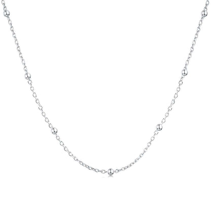 [baslovejewels]Small Bead Clavicle Chain Simple Necklace