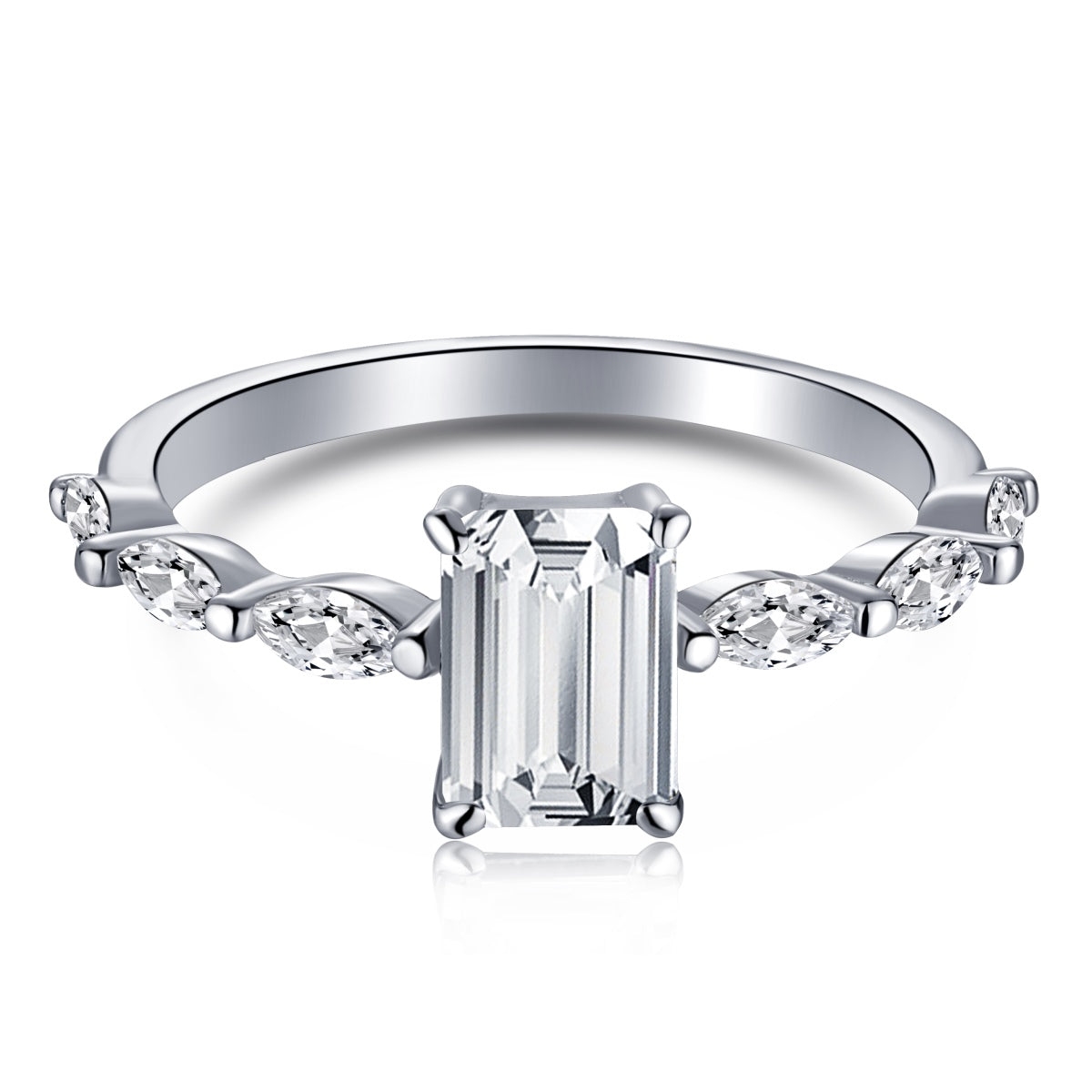 [baslovejewels]1.0 Carat Dainty Resplendent Radiant Cut Daily Ring
