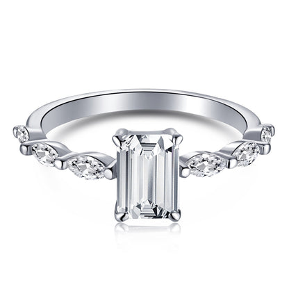 [baslovejewels]1.0 Carat Dainty Resplendent Radiant Cut Daily Ring