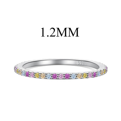[baslovejewels]Ornate Colorful Round Cut Tennis Ring