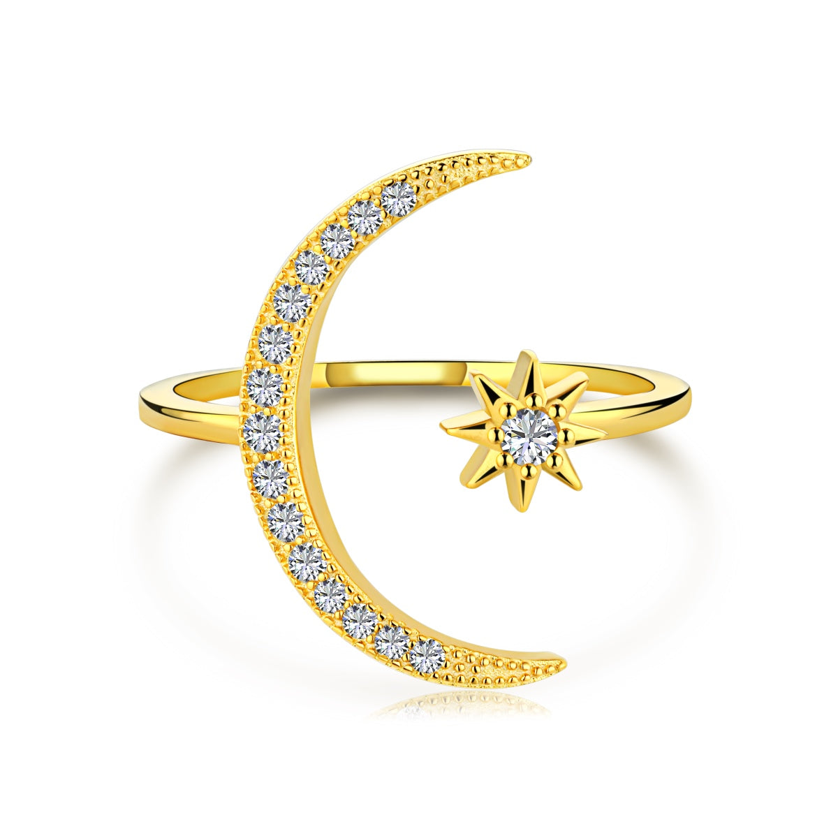 [baslovejewels]Eternity Moon & Star Ring