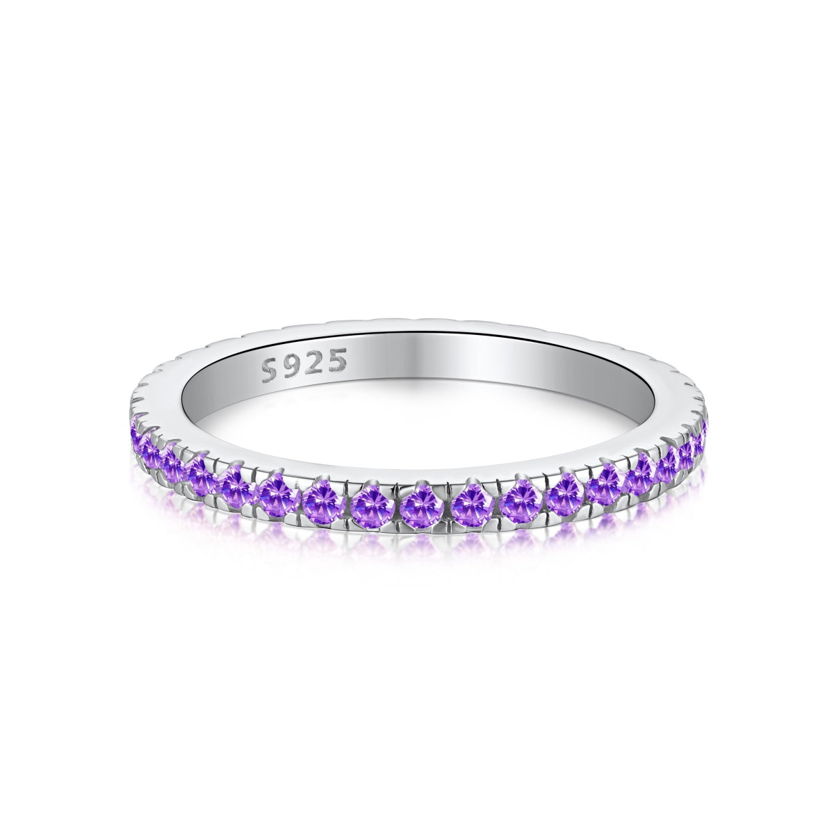 [baslovejewels]Delicate Sparkling Round Cut Daily Ring