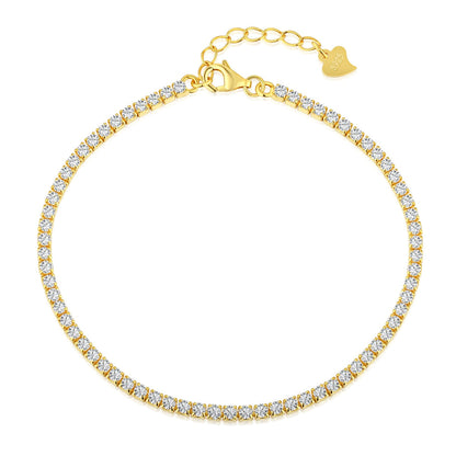 [baslovejewels]Radiant Shinning Princess Cut Tennis Bracelet