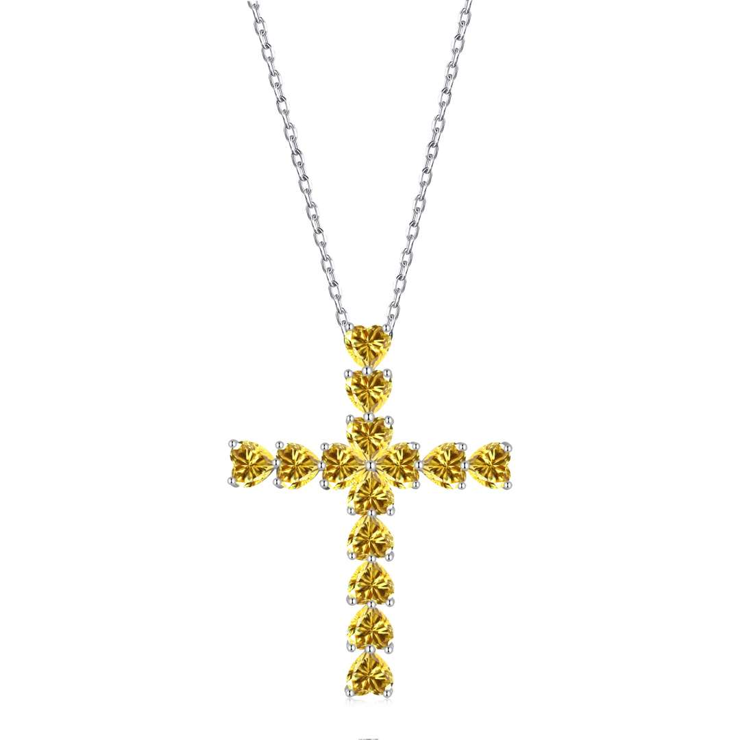 [baslovejewels]Radiant Cross Shape Necklace