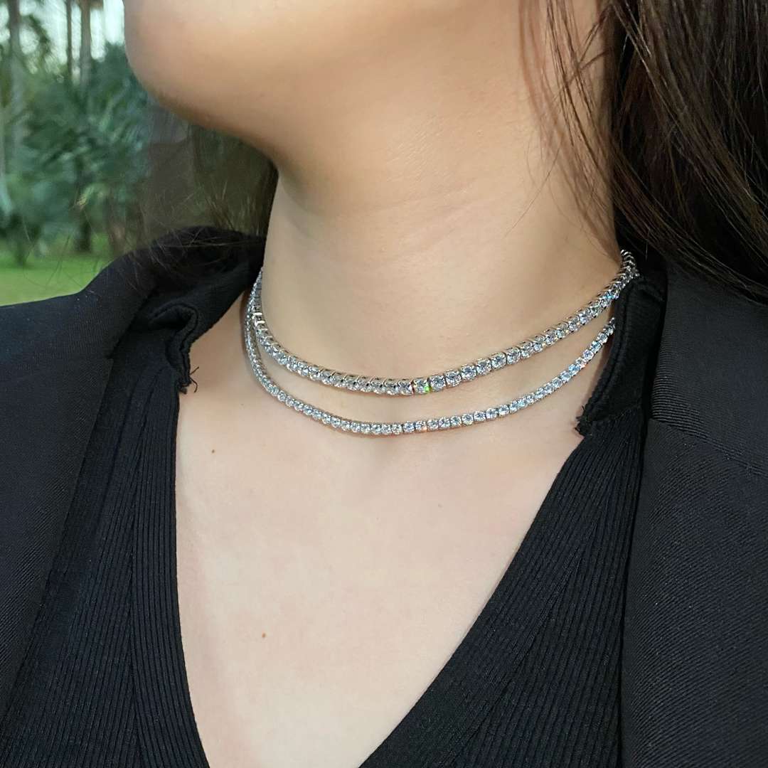 [baslovejewels]Elegant Tennis Chain Necklace