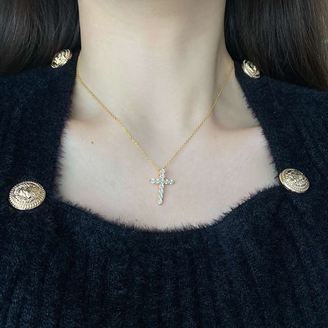 [baslovejewels]Unique Cross Shape Necklace