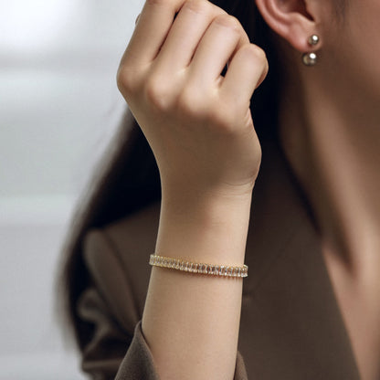 [baslovejewels]Exquisite Emerald Cut Daily Bracelet