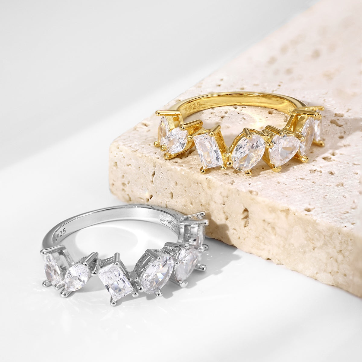 [baslovejewels]Delicate Multi Cut Ring