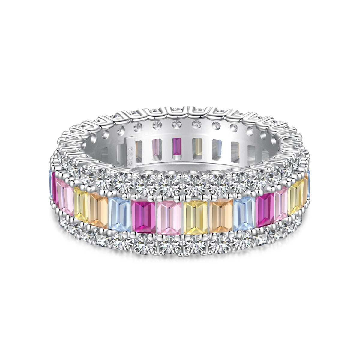 [baslovejewels]Dainty Colorful Radiant Cut Daily Ring