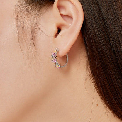 [baslovejewels]Dazzling Colorful Emerald Cut Daily Earrings