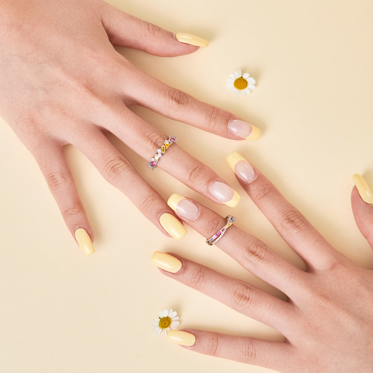 [baslovejewels]Dazzling Polychromatic Multi cut Daily Ring