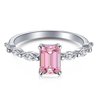 [baslovejewels]1.0 Carat Dainty Resplendent Radiant Cut Daily Ring