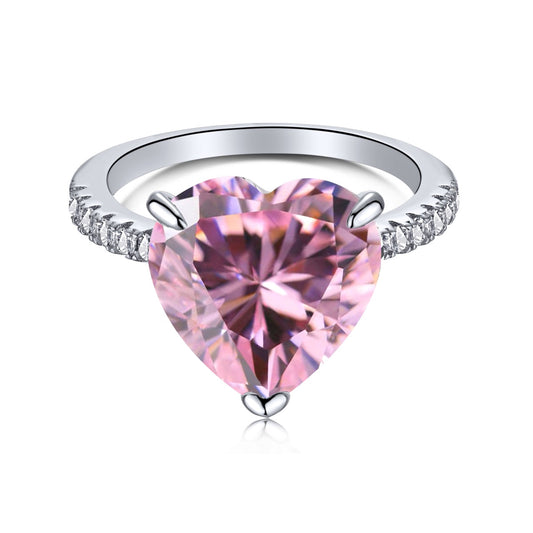 [baslovejewels]6.0 Carat Luxurious Sparkling Romantic Heart Cut Lover Ring