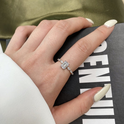 [baslovejewels]1.0 Carat Dainty Resplendent Radiant Cut Daily Ring