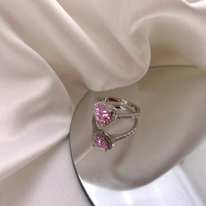 [baslovejewels]Eternity Splashy Romantic Heart Shape Lover Ring