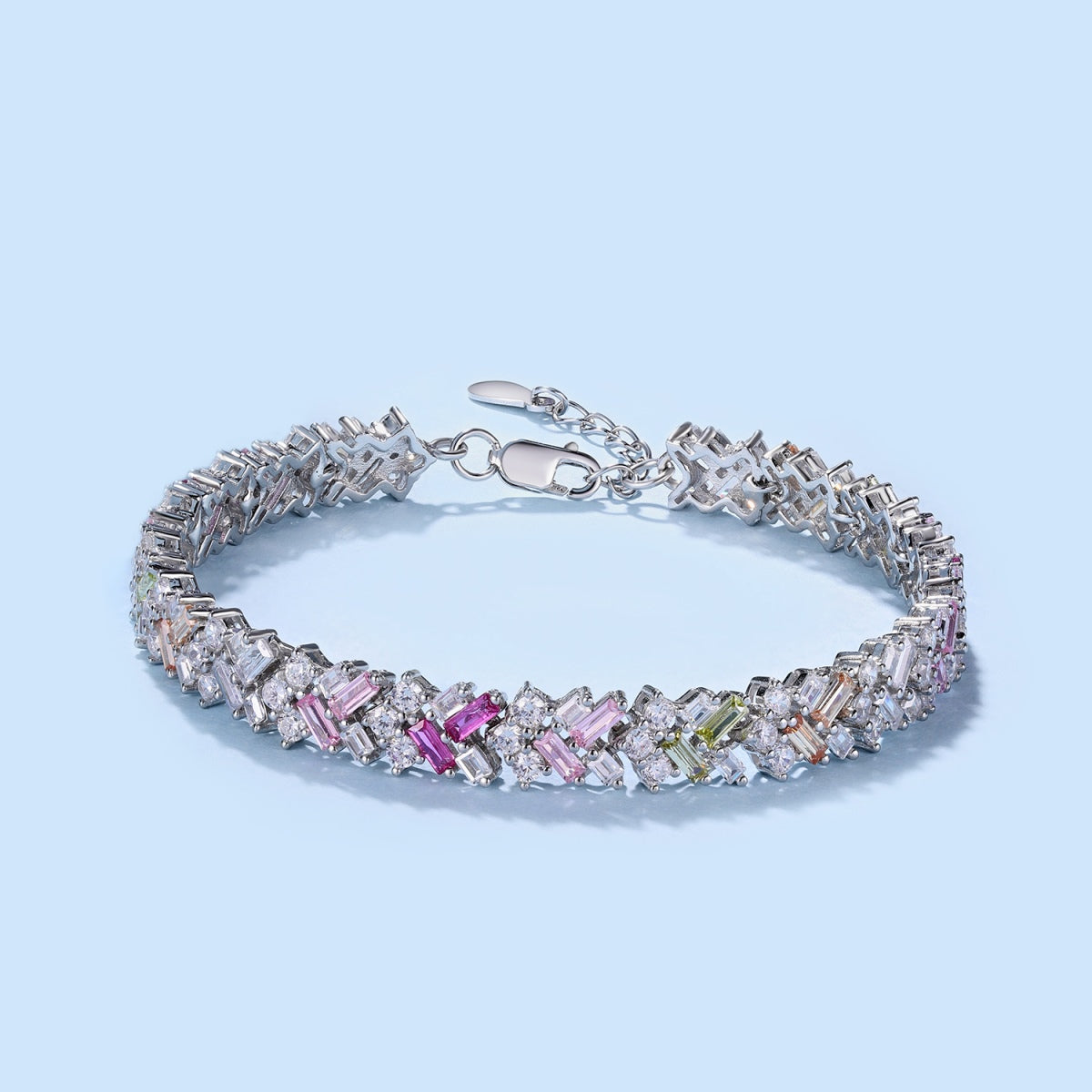 [baslovejewels]Dazzling Unique Multi Shape Daily Bracelet
