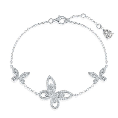 [baslovejewels]Delicate Butterfly Pendant Bracelet