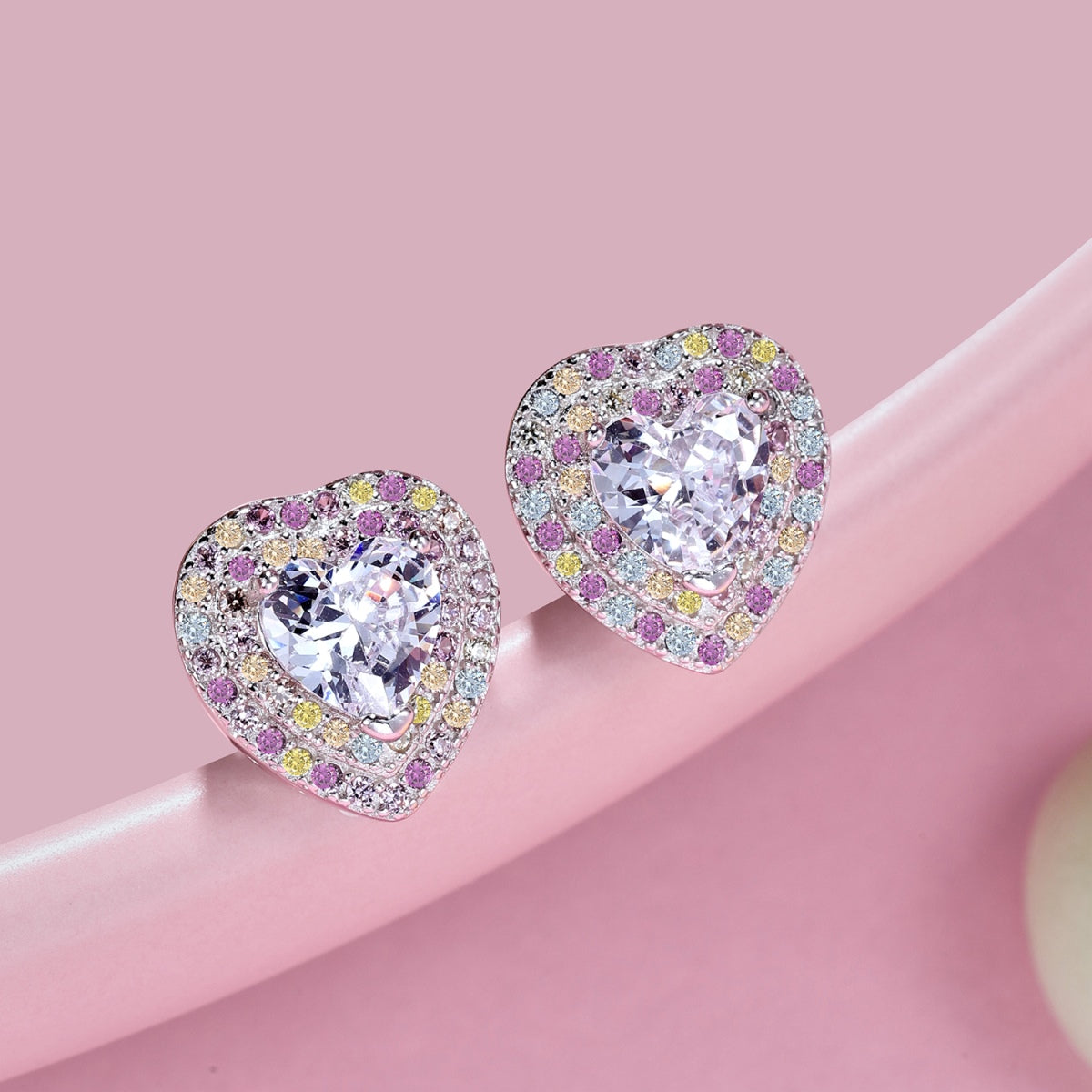 [baslovejewels]Dazzling Heart Shape Lover Earrings