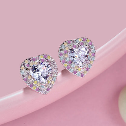 [baslovejewels]Dazzling Heart Shape Lover Earrings