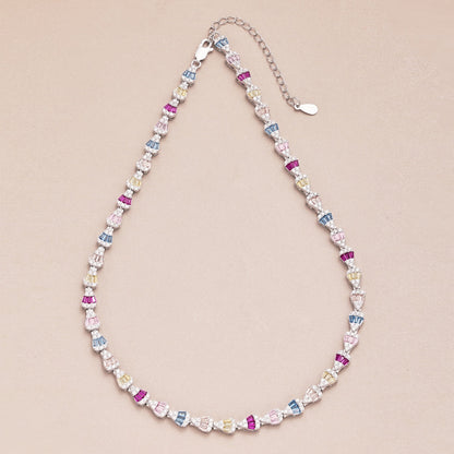 [baslovejewels]Radiant Colorful Rainbow Necklace
