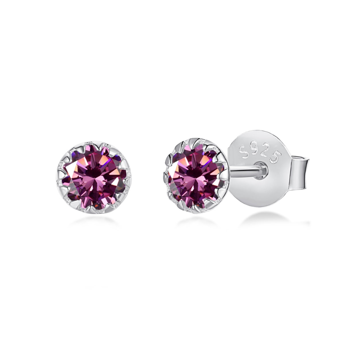 [baslovejewels]Sparkling Colorful Round Shape Earrings