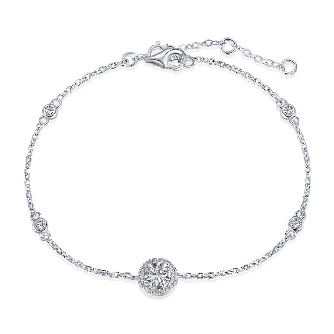 [baslovejewels]Dazzling Round Cut Shape Bracelet
