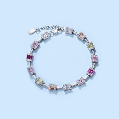 [baslovejewels]Dainty Charming Emerald Cut Daily Bracelet