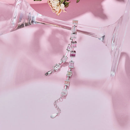 [baslovejewels]Dainty Charming Emerald Cut Daily Bracelet