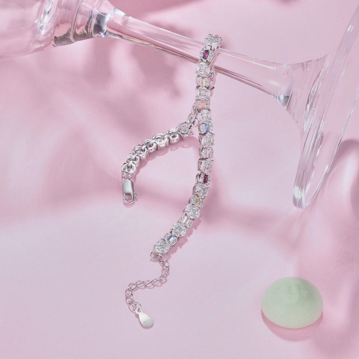 [baslovejewels]Dazzling Radiant Multi Cut Daily Bracelet