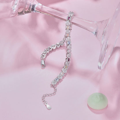 [baslovejewels]Dazzling Radiant Multi Cut Daily Bracelet