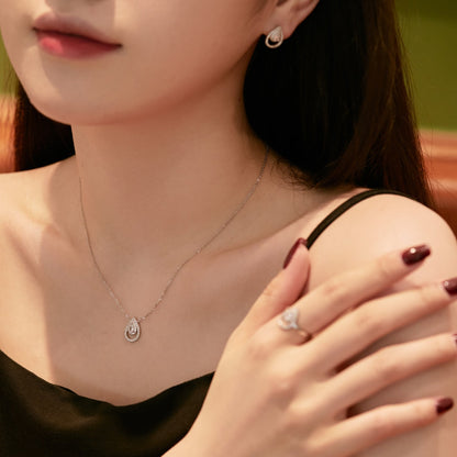 [baslovejewels]Sparkling Pear Cut Necklace