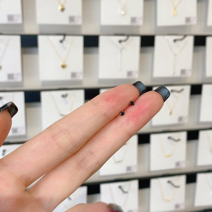 [baslovejewels]Delicate Solitaire Earrings