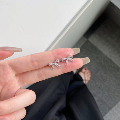 [baslovejewels]Dainty Bow Shape Earrings