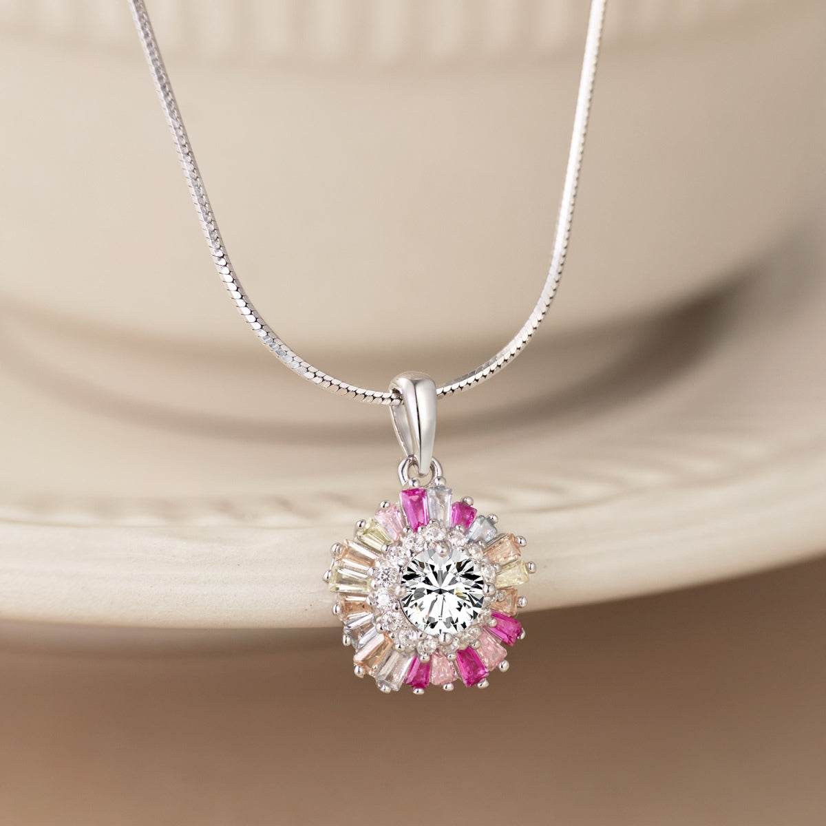[baslovejewels]Charming Flower Colorful Necklace