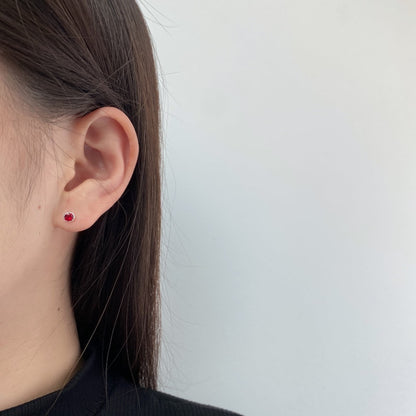 [baslovejewels]Sparkling Colorful Round Shape Earrings