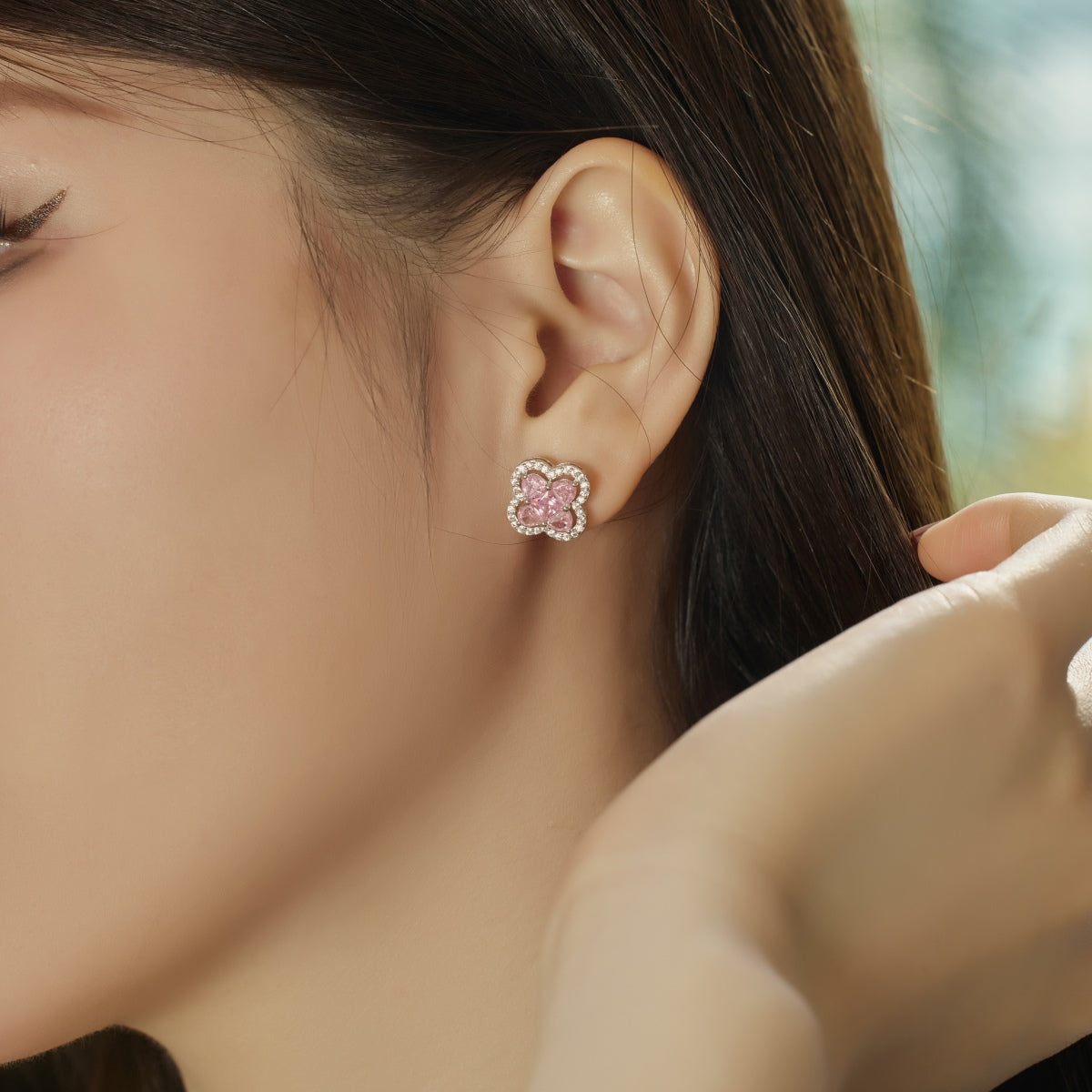 [baslovejewels]Lucky Four-Leaf Clover Exquisite Earrings